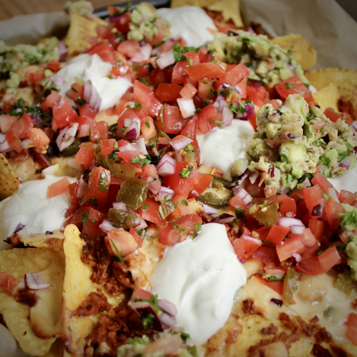Vegetarian Loaded Nachos