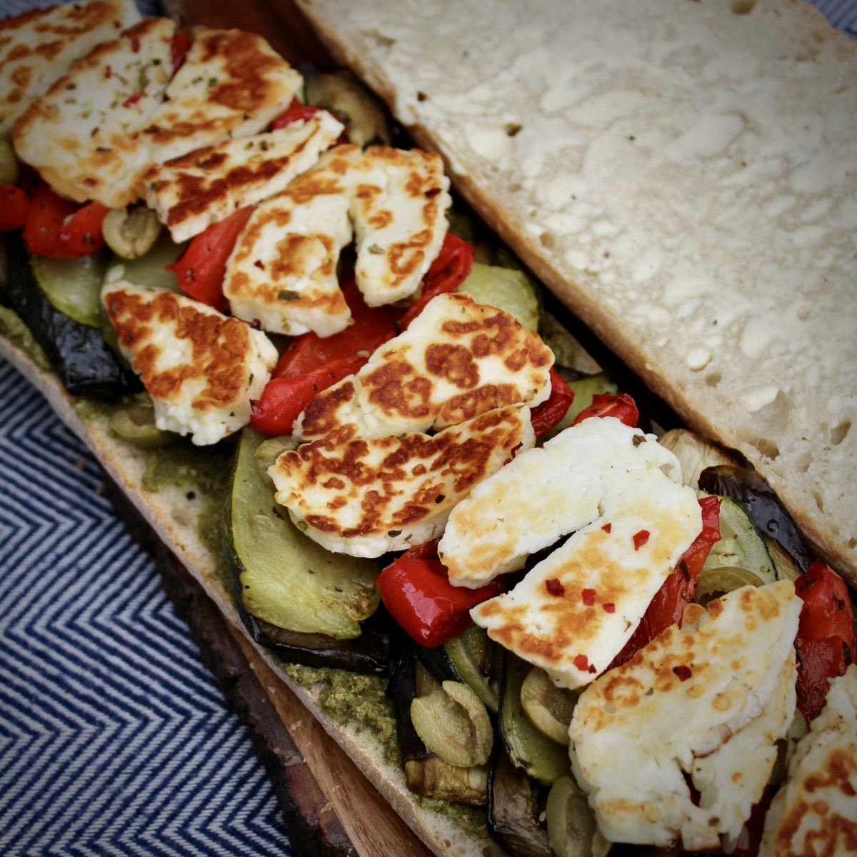 Halloumi and Pesto Sandwich