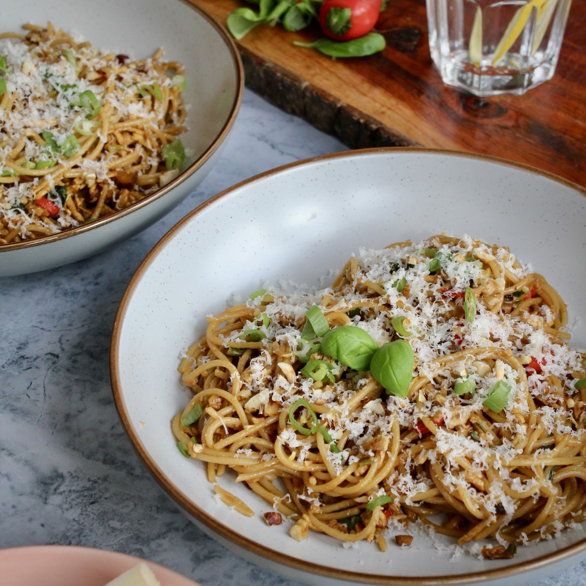 Spaghetti with chilli and garlic