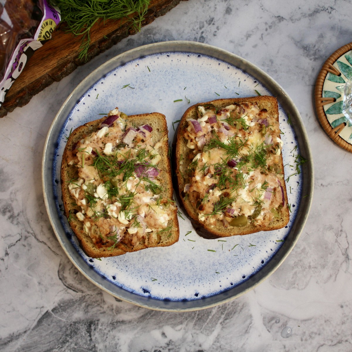 High Protein Tuna Cottage Cheese Toast
