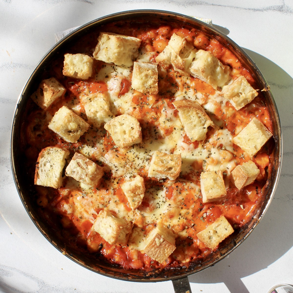 Creamy Tomato Chickpea Bake